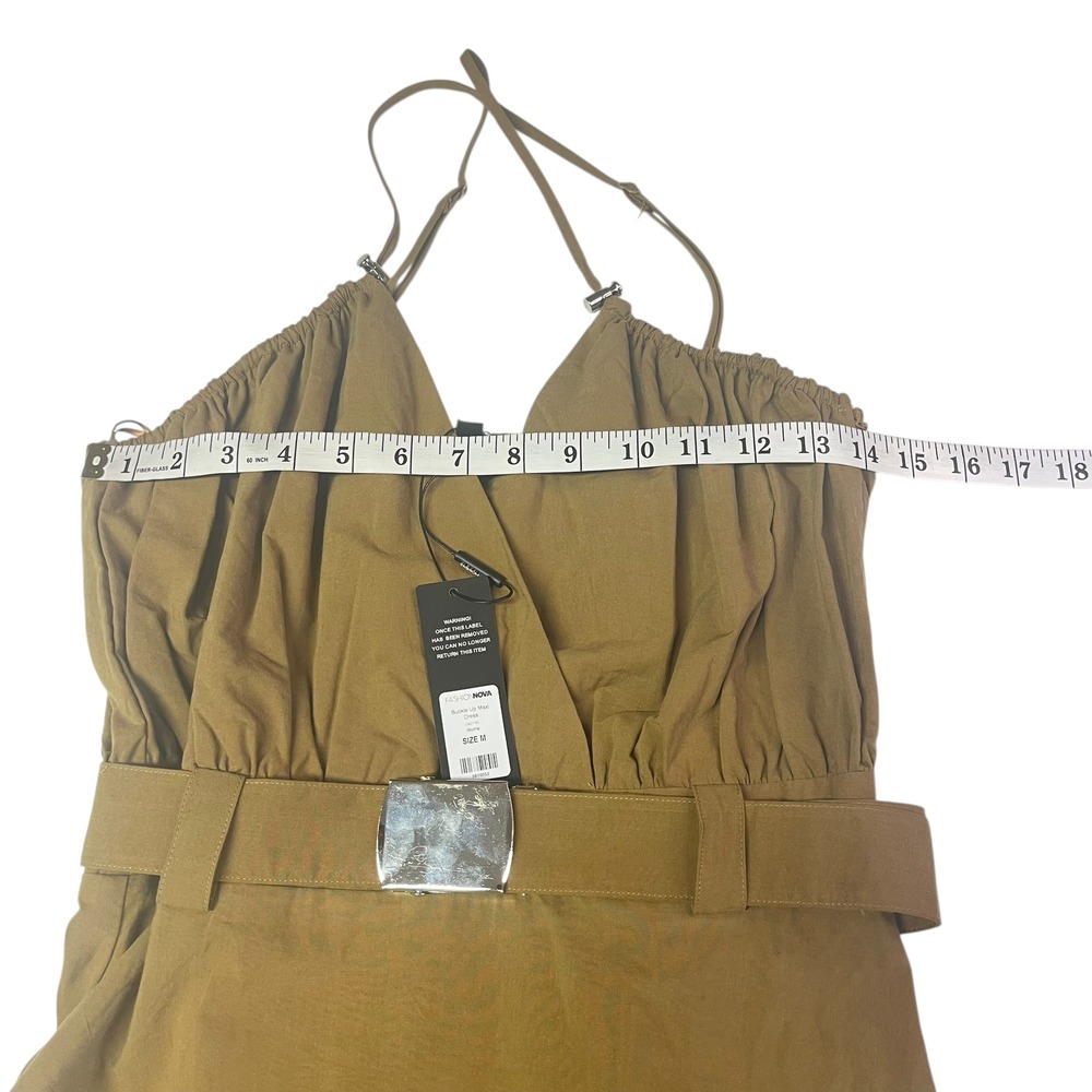 Fashion Nova Maxi Dress Womens‎ M Brown Strappy Belted Sleeveless NWT - Picture 11 of 12